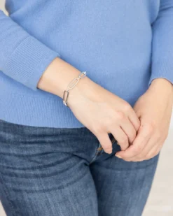Mixed Link Paperclip Bracelet
