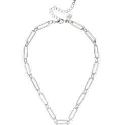Mixed Link Paperclip Necklace
