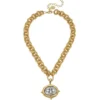 Mixed Metal Bee Intaligo Necklace