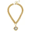 Mixed Metal Coin Necklace