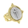 Mixed Metal Cross Ring