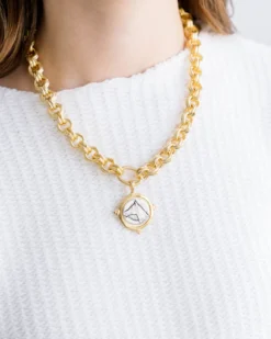 Mixed Metal Horse Head Necklace