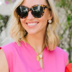 Monstera Paperclip Necklace