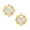 Mother of Pearl Cross Studs