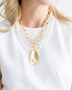 Multi Strand Oyster Necklace