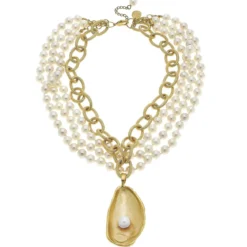 Multi Strand Oyster Necklace