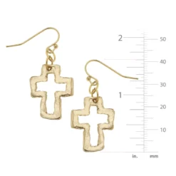 Open Cross Earrings