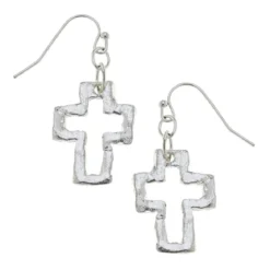 Open Cross Earrings