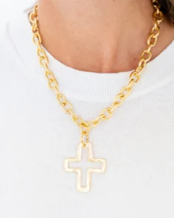 Open Cross Necklace