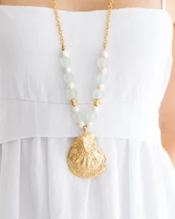 Oyster Sea Glass Necklace