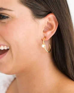 Pearl Accent Hoops