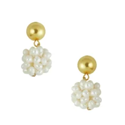 Pearl Cluster Drop Margaret Earrings
