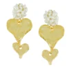 Pearl Cluster Heart Stack Earrings