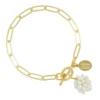 Pearl Cluster Paperclip Bracelet