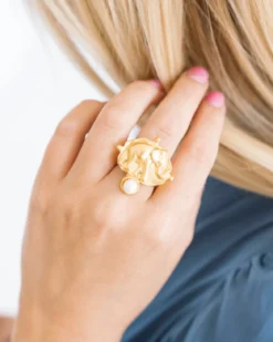 Pearl Elephant Ring