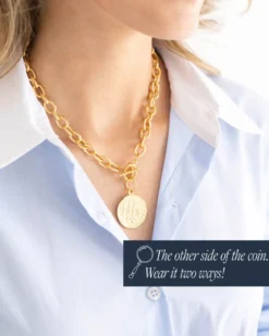 Peruvian Coin Toggle Necklace