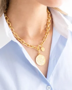 Peruvian Coin Toggle Necklace