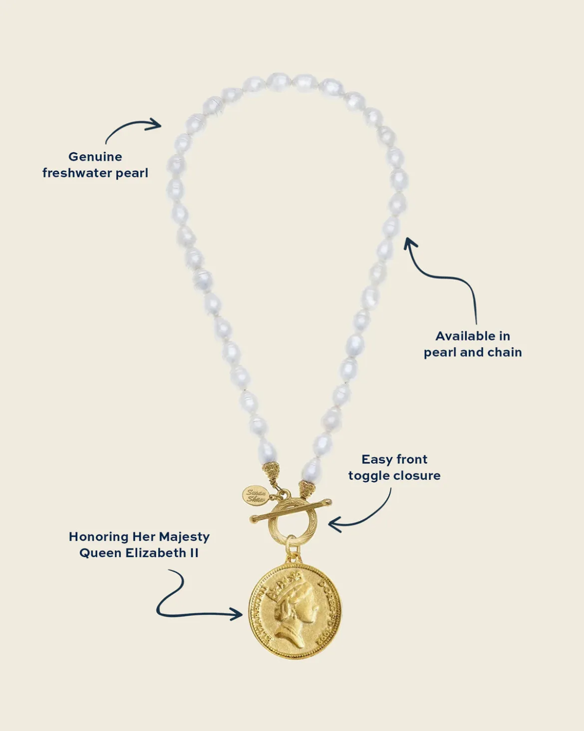 Queen Elizabeth Coin Necklace