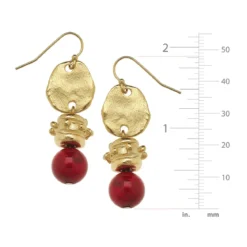 Red Coral Bentley Earrings