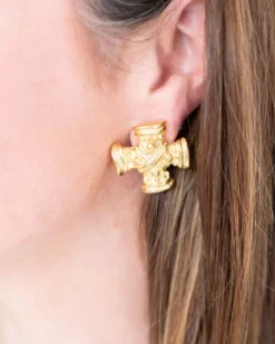 Regal Cross Studs