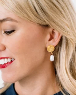 Rope Pearl Drop Earrings