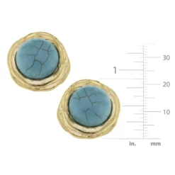 Round Turquoise Studs