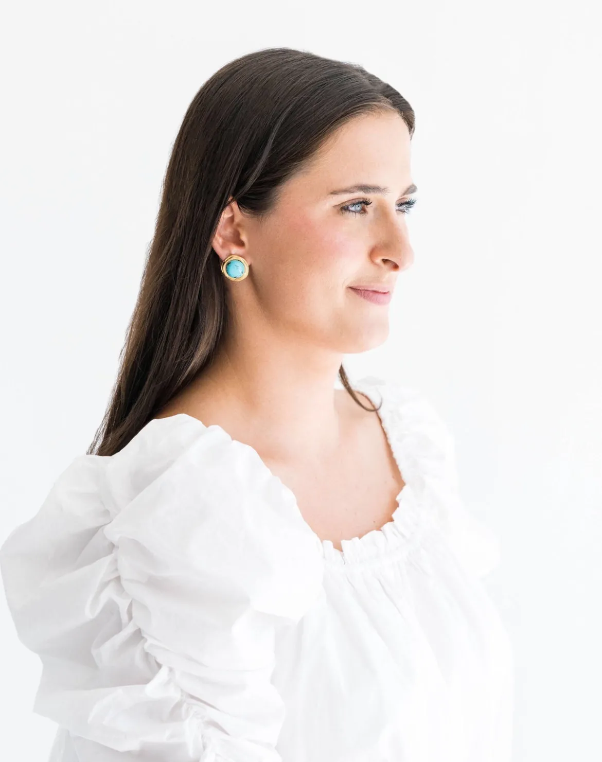 Round Turquoise Studs