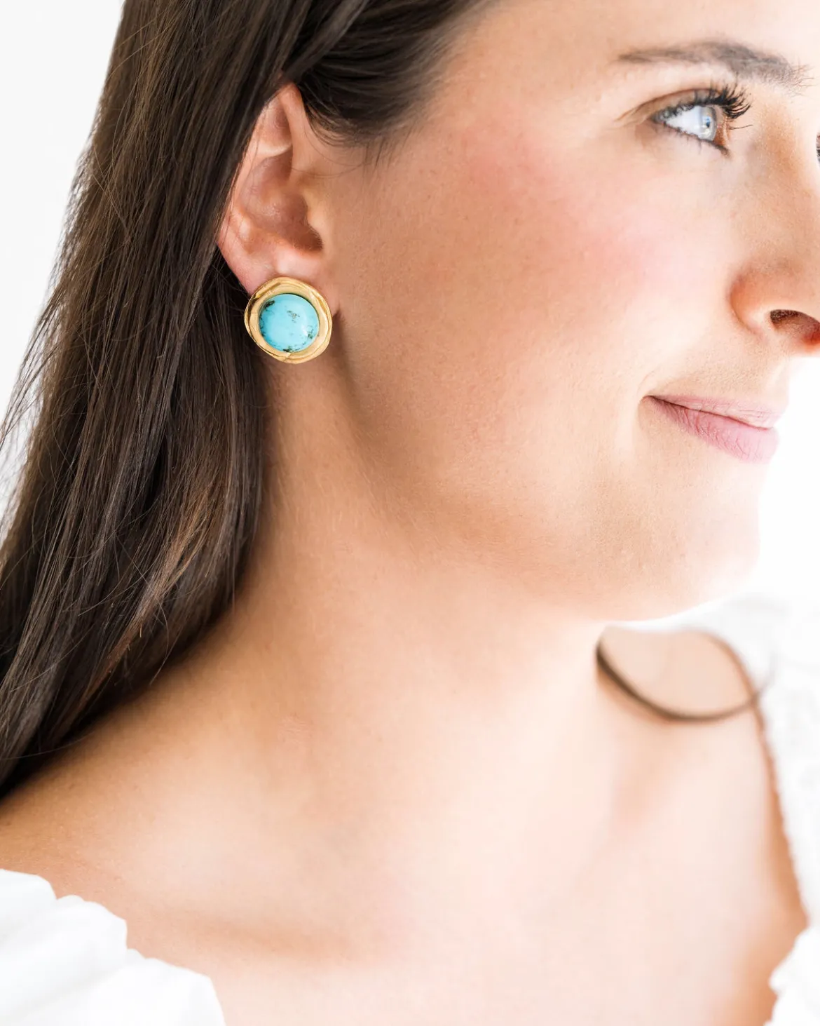 Round Turquoise Studs