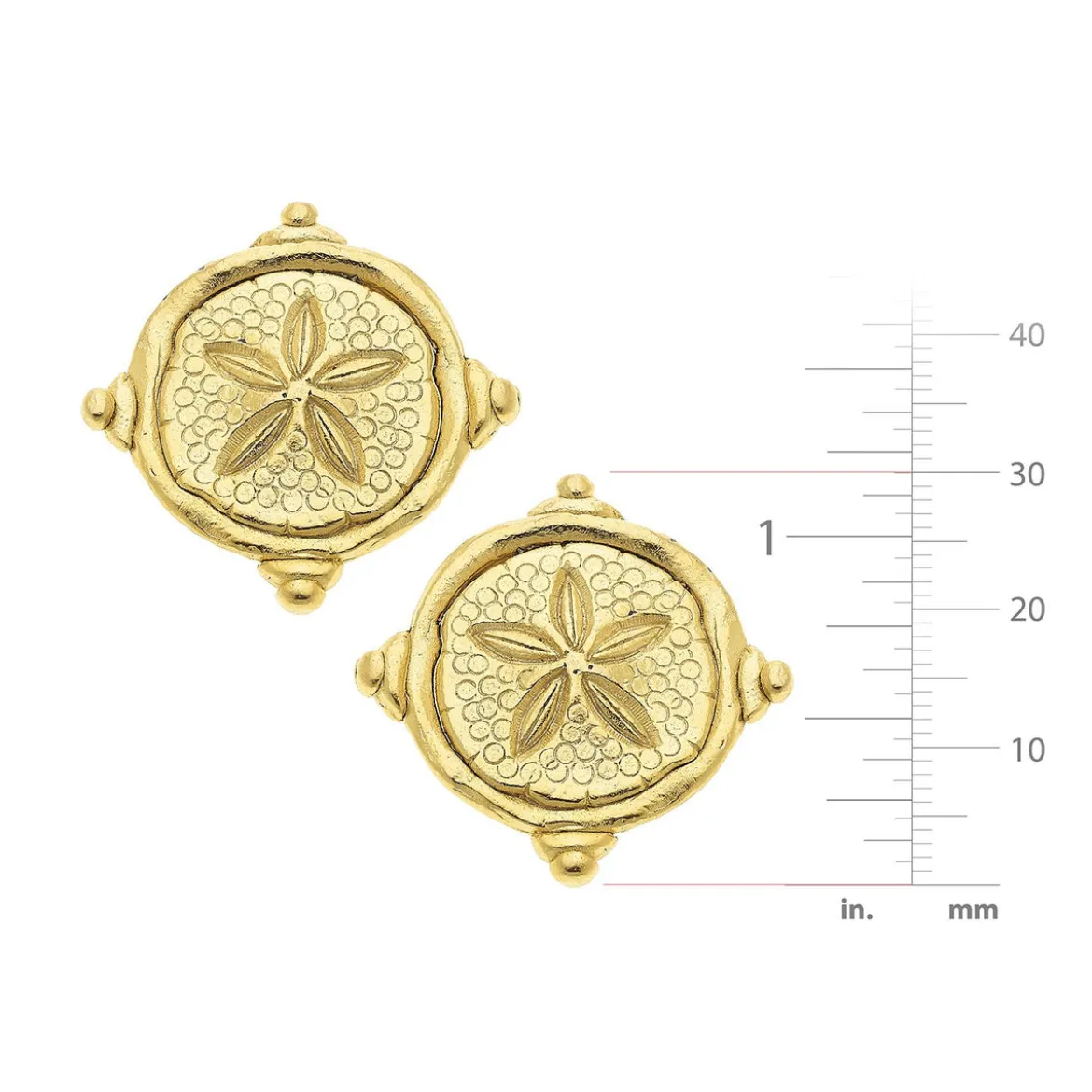 Sand Dollar Intaglio Studs