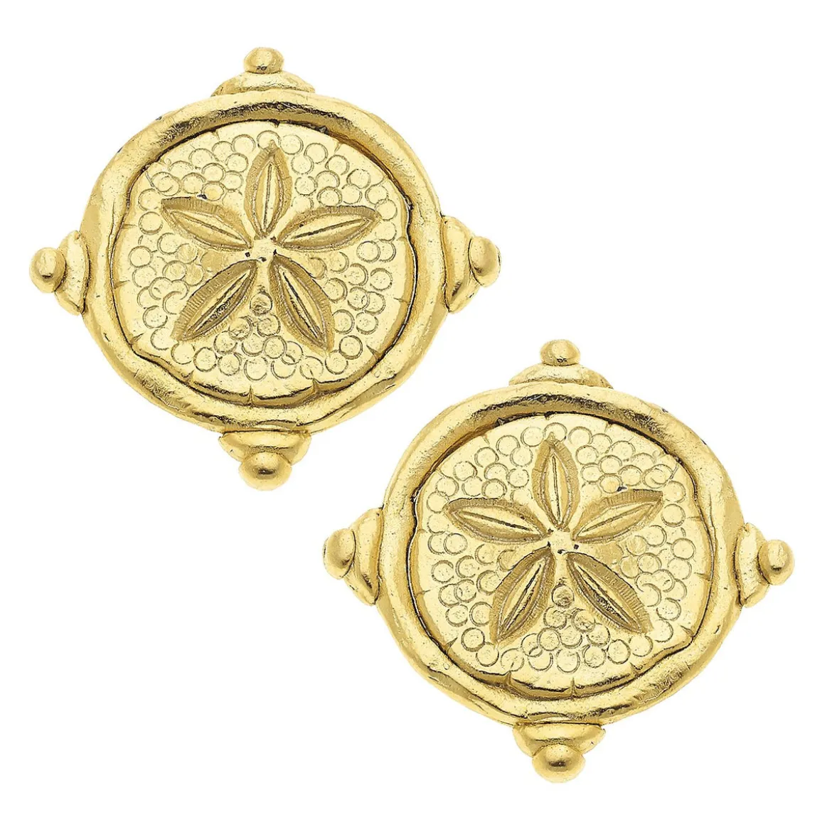 Sand Dollar Intaglio Studs