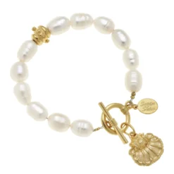 Scallop Pearl Bracelet