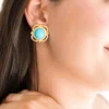 Scroll Turquoise Studs