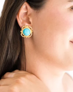 Scroll Turquoise Studs