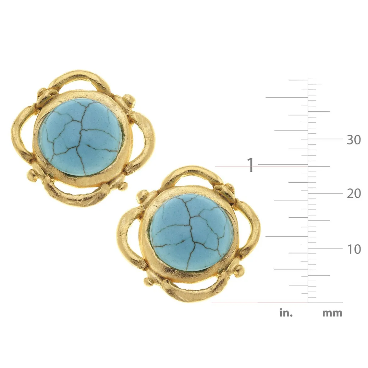 Scroll Turquoise Studs