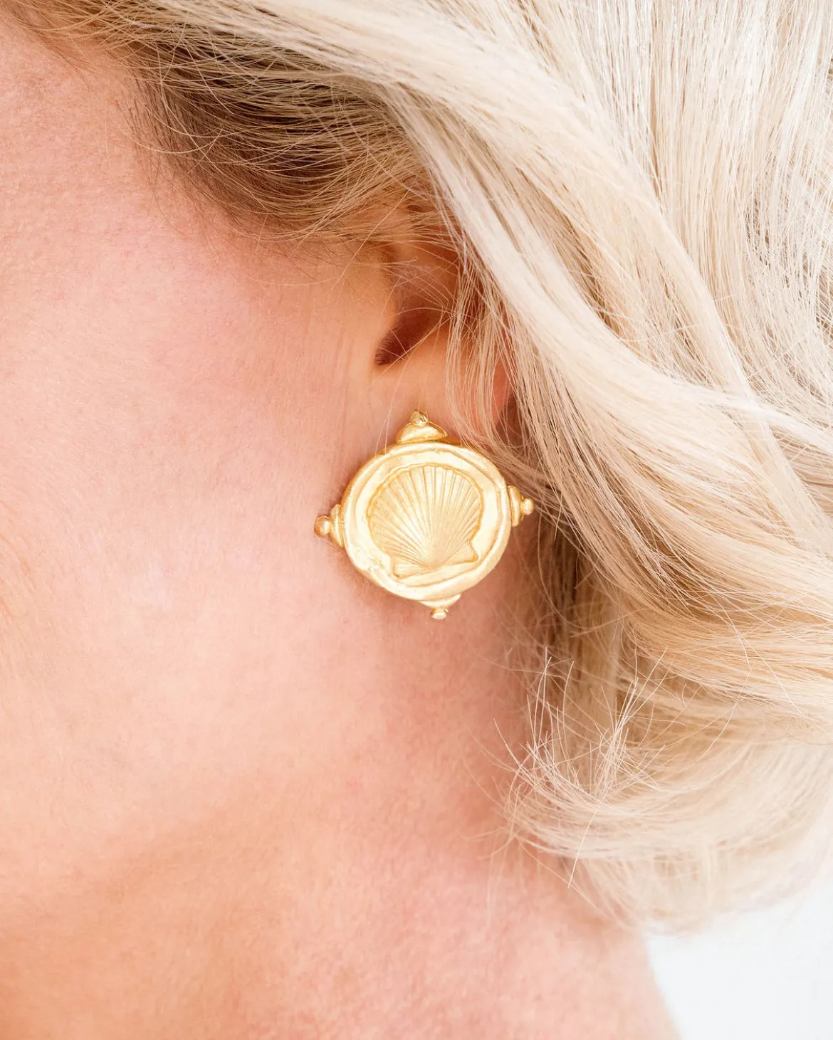 Shell Intaglio Studs