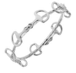 Silver Horse Bit Bangle