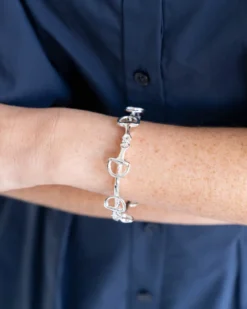 Silver Horse Bit Bangle