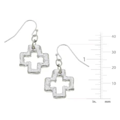 Small Open Cross Earrings