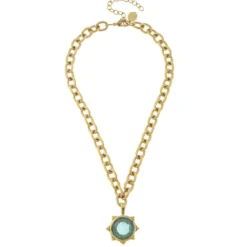 Small Venetian Glass Coin Necklace