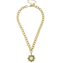 Small Venetian Glass Coin Necklace