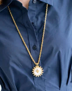 Sophie Long Fleur de Lis Necklace