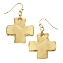 Square Cross Earrings