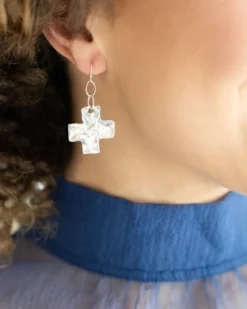 Square Cross Earrings