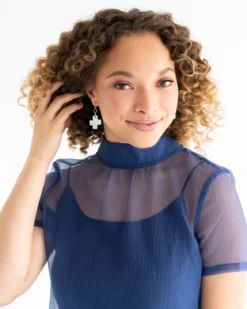 Square Cross Earrings