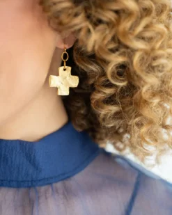 Square Cross Earrings