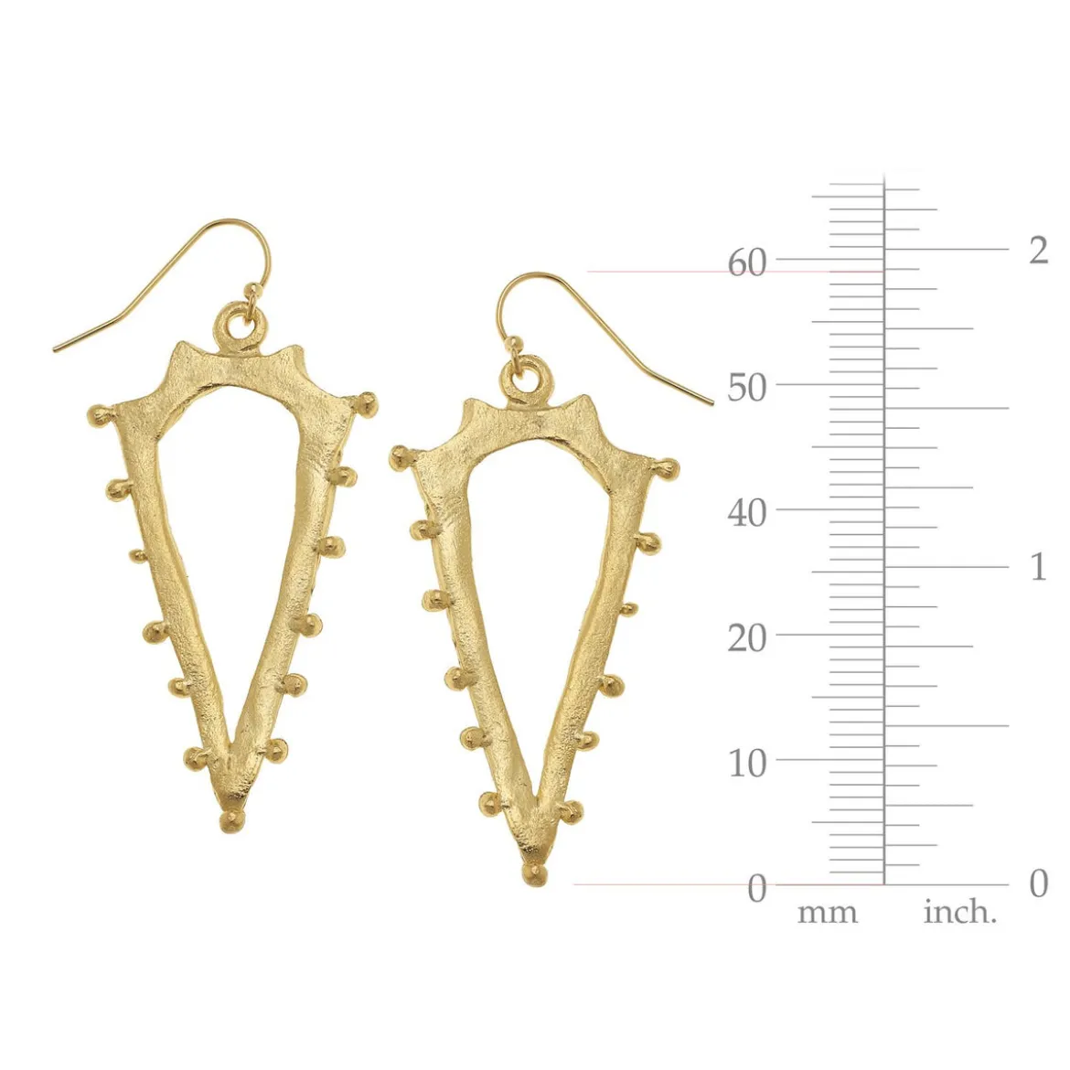 Studded Spear Earrings
