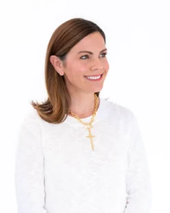 Tall Cross Toggle Necklace