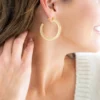 Textured Classic Hoops