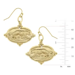 Tiger Intaglio Earrings