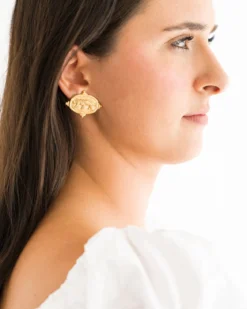 Tiger Intaglio Studs